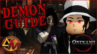 THE Demon Guide for Onikami  Roblox  New Demons Look Here [upl. by Vince]