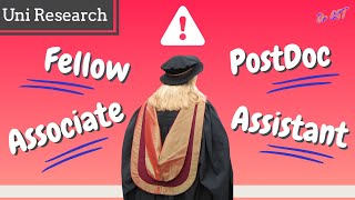 UNI RESEARCH ROLE  UK Research Assistant PostDoc Research Associate Research Fellow  explained [upl. by Bail]