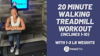 20 Minute Incline Walking Treadmill Workout  Incline 110 treadmillworkout treadmill [upl. by Hulbig330]