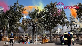 Mascletà PIROVAL  AEPIRO 2023 Plaza del Ayuntamiento Valencia 07102023 Hermanos Caballer [upl. by Arek]