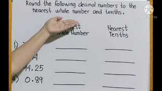 Rounding Decimal Numbers to the Nearest Whole Number amp Tenths TAGALOG [upl. by Bunder]