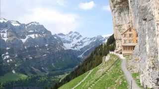 Amazing Cliff side hotel  Aescher hotel in Ebenalp region Switzerland Amazing Cool Things [upl. by Asaeret973]