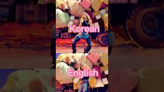 Lisa boombayah rap Korean vs English [upl. by Laehcar317]