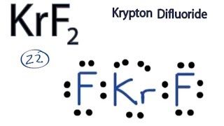 KrF2 Lewis Structure How to Draw the Lewis Structure for KrF2 Krypton Difluoride [upl. by Eedna]