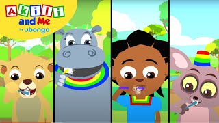 STORYTIME Akili and the Sleepover  New Words with Akili and Me  African Educational Cartoons [upl. by Liba]