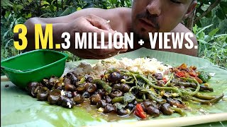 Catch snail cook with maize and eat in naga style [upl. by Cullan]