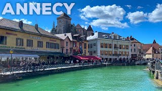 Annecy France  Walking tour 4K [upl. by Moonier]