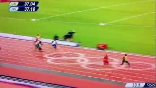 Jamaica relevo 4x100 récord mundial Usain Bolt [upl. by Spanjian]