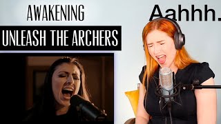 Drum Teacher Reacts UNLEASH THE ARCHERS  Awakening Full Band Playthrough Video  Napalm Records [upl. by Nerrej84]