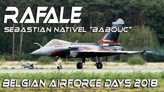 4K UHD Rafale Solo display Sebastian Nativel Baboucquot Airshow 2018 [upl. by Ribal]