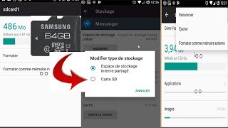 transformer la carte SD en mémoire interne sans Root ni application [upl. by Lemra813]