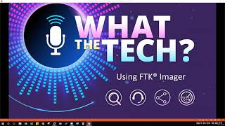 What The Tech Using FTK Imager [upl. by Anairdna]