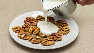 Mix condensed milk with walnuts You will be delighted A tasty treat for tea No baking [upl. by Ybrik]