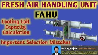 Problem on Cooling Coil Selection l FAHU Cooling Coil Capacity Calculation l Design of FAHU Units [upl. by Hendrika]