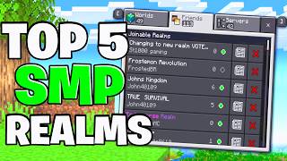 Top 5 REALMS SMP For Minecraft Bedrock 121  REALM CODES [upl. by Kentiggerma]