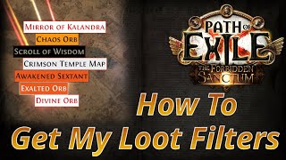 PoE 320 How to get my loot filters and import custom sound to your loot filters [upl. by Fang197]