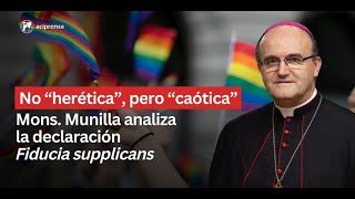 Mi lectura crítica sobre Fiducia Supplicans Mons Munilla [upl. by Lise]