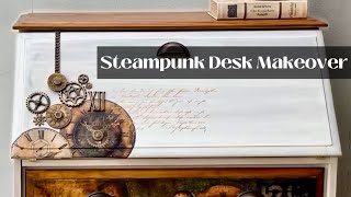 Complete Furniture MakeoverSteampunk Style Must See Results At The End [upl. by Gustin]