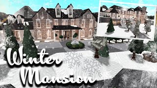 RUSTIC WINTER MANSION  Bloxburg Speedbuild Roblox part 1 of 2 [upl. by Skerl852]