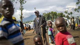 RDC  des déplacés fuient lavancée du M23 vers Goma [upl. by Akiemehs]