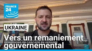 Remaniement gouvernemental en Ukraine démissions en cascade • FRANCE 24 [upl. by Ardnassac501]