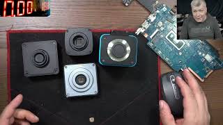 Microscope camera review Amscope AF202 vs Risingcam RT5602 vs Risingcam RT5109 vs NoName 1080p [upl. by Oicnanev]