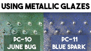 Glazing With Amaco June Bug and Blue Spark [upl. by Htebilil]