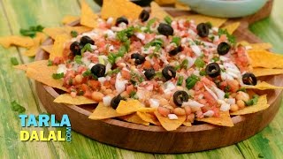 Nachos with Salsa and Baked Beans by Tarla Dalal [upl. by Neelrak875]