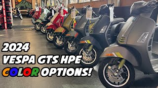 2024 Vespa GTS HPE Color Options [upl. by Godbeare]