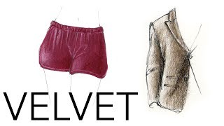 Fashion Design amp Illustration Tutorial Velvet [upl. by Llednohs]