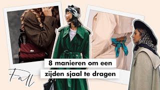 8 manieren om een zijden sjaal te dragen  Fashionchick [upl. by Llerref]