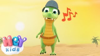 The Crocodile Song for kids  more nursery rhymes by HeyKids [upl. by Irehj]