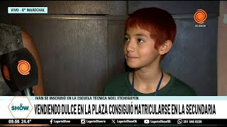 Iván consiguió matricularse en la secundaria vendiendo dulces en la plaza [upl. by Frederigo]