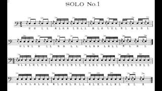 Charley Wilcoxon  150 rudimental solo n°1music notes [upl. by Clerissa]