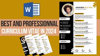 Comment créer un meilleur CV Professionnel en Ms Word en 2024 [upl. by Enaols79]