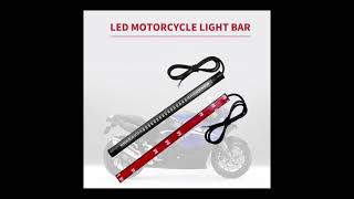 48 LED Motorcycle Light Bar Strip Tail Turn Signal Tail Rear Brake Stop Bulb Lamp Brake Light [upl. by Nodarb]