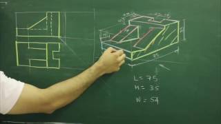 Orthographic projections Q 17 Engineering Drawing Technical Drawing [upl. by Hoffer]