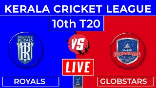 LIVE 🔴 Calicut Globstars vs Trivandrum Royals  10th T20  CG vs TR Live Score  KCL 2024 [upl. by Kcirdde]