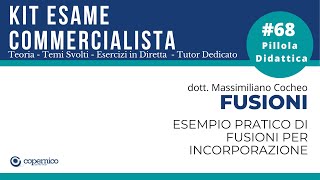 Esame Commercialista  Fusioni per Incorporazione esempio pratico [upl. by Clova]