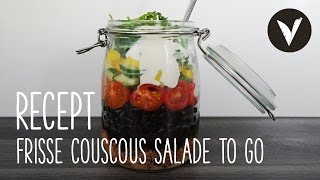 Frisse couscous salade to go  Recept  VETJEBOL [upl. by Ellehciram444]