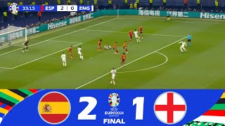 Espagne contre Angleterre 21  Finale de lUEFA Euro 2024  Résumé de Match [upl. by Hestia]