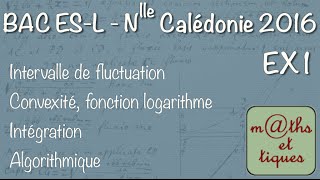 BAC ESL Maths  Nelle Calédonie 2016  Exercice 1 QCM [upl. by Shakti964]