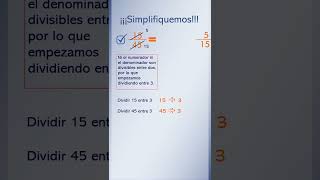 ¿Cómo SIMPLIFICAR FRACCIONES super fácil matemática maths [upl. by Morrill]