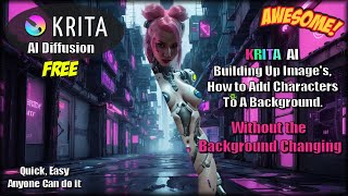 krita AI Building Up A Image Add Character to a Background [upl. by Elda204]