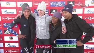 FIBT  Womens Bobsleigh World Cup 20132014  Park City Highlights Race 2 [upl. by Aremihc117]