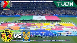 ¡ESPECTACULAR ¡EL HIMNO NACIONAL MEXICANO RETUMBÓ EN EL ESTADIO AZTECA  TUDN [upl. by Adnic]