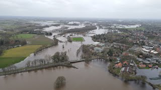 Hoogwater in de Overijsselse Vecht  Hochwasser in der Vechte [upl. by Allehs]