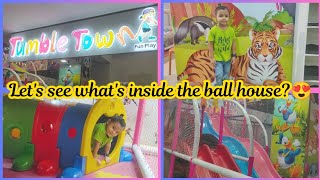 Ball house fun🤩  play time  kids fun time  tumble town  Bilaspur  Kids video  Fun time [upl. by Sato347]