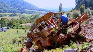 Rescuing A Cat D4D Dozer Abandoned for Years on a Steep Hillside [upl. by Eyahs478]