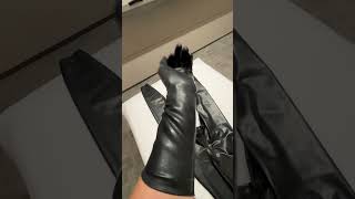 My new midlength black latex gloves latexgloves rubbergloves gloves latexfashion [upl. by Kusin493]